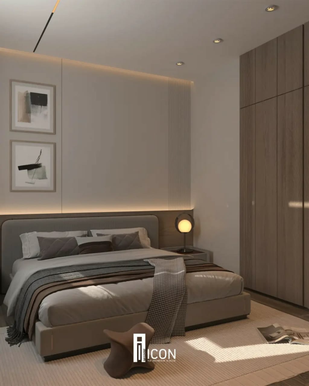 Warm Minimal Master Bedroom